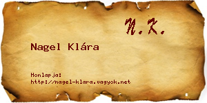 Nagel Klára névjegykártya