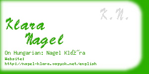 klara nagel business card